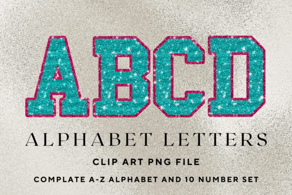 Download Glitter Alphabet Varsity Sport Letters - Premium Resources