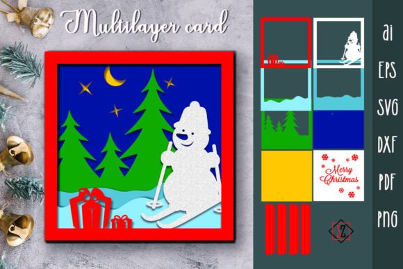 Download Multi-layer Christmas Card / DIY Crafts. - Craft Collection